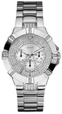 Guess Vista Diamonds Silver Dial Silver Steel Strap Watch for Women - W12080L1 Buy Now By Guess