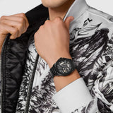 Philipp Plein High-Conic Automatic Black Dial Black Steel Strap Watch For Men- PWRAA0423 Authentic Buy Shop Now
