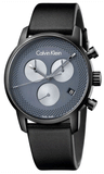 Calvin Klein City Chronograph Grey Dial Black Leather Strap Watch for Men - K2G177C3 Buy Now By Calvin Klein