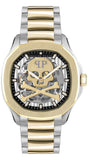 Philipp Plein High-Conic Automatic Gold Dial Two Tone Steel Strap Watch For Men - PWRAA0323 Authentic Buy Shop Now