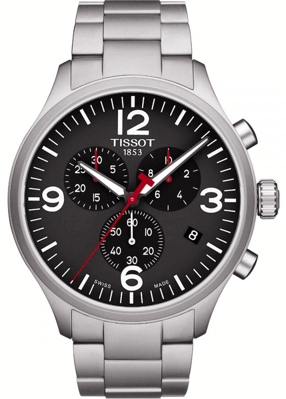 Tissot Chrono XL Black Dial Silver Steel Strap Watch For Men - T116.617.11.057.00 Buy Now By Tissot
