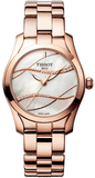 Tissot T Wave T Lady Mother of Pearl Dial Rose Gold Steel Strap Watch For Women - T112.210.33.111.00 Buy Now By Tissot