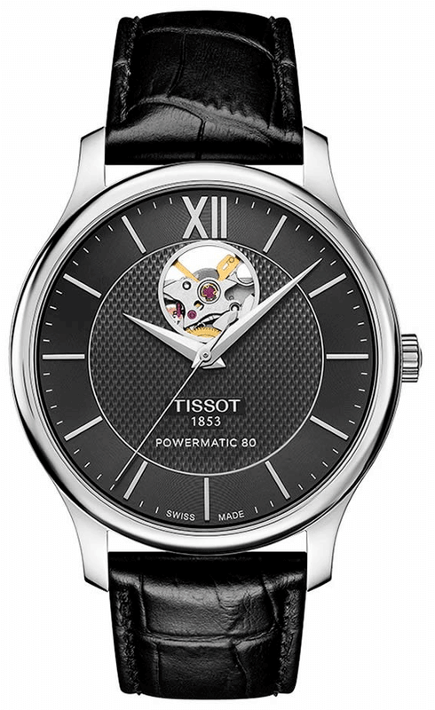 Tissot Tradition Powermatic 80 Open Heart Automatic Watch For Men - T063.907.16.058.00 Buy Now By Tissot