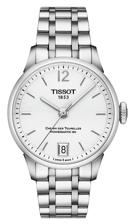 Tissot Chemin Des Tourelles Powermatic 80 Lady White Dial Silver Steel Strap Watch For Women - T099.207.11.037.00 Buy Now By Tissot