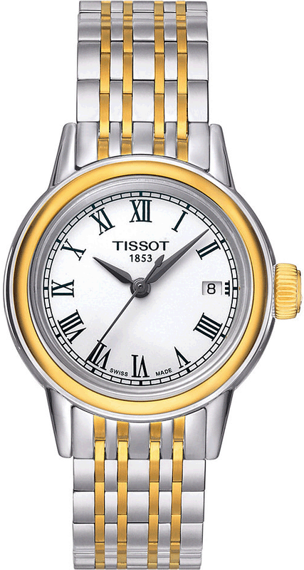 Tissot Carson Lady White Dial Two Tone Steel Strap Watch For Women - T085.210.22.013.00 Buy Now By Tissot