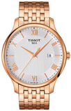 Tissot T Classic Tradition White Dial Rose Gold Steel Strap Watch For Women - T063.610.33.038.00 Buy Now By Tissot