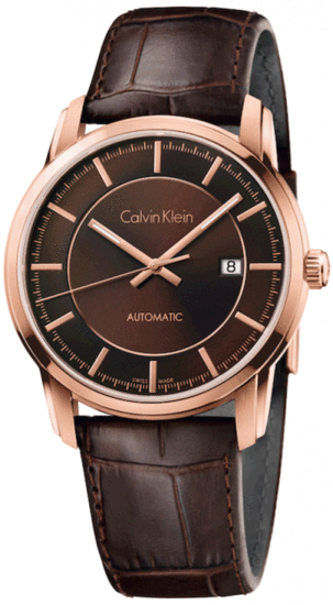 Calvin Klein Infinity Brown Dial Brown Leather Strap Watch for Men - K5S346GK Buy Now By Calvin Klein