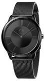 Calvin Klein Minimal Black Dial Black Mesh Bracelet Watch for Men - K3M214B1 Buy Now By Calvin Klein