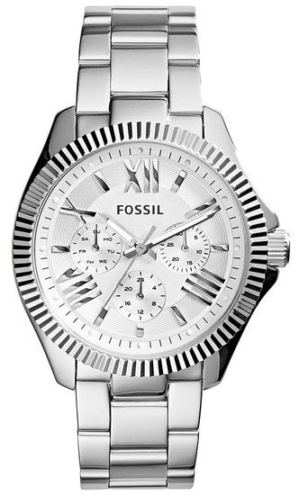 Fossil Cecile Multifunction Silver Dial Silver Steel Strap Watch for Women - AM4509 Buy Now By Fossil