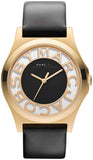 Marc Jacobs Henry Skeleton Black Dial Black Leather Strap Watch for Women - MBM1246 Buy Now By Marc Jacobs