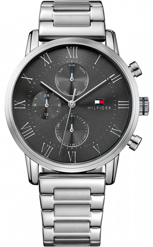 Tommy Hilfiger Kane Chronograph Grey Dial Silver Steel Strap Watch for Men - 1791397 Buy Now By Tommy Hilfiger