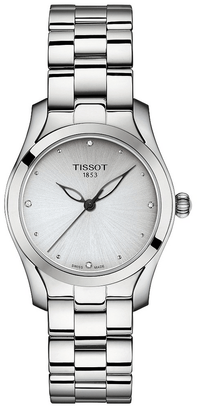 Tissot T Wave Diamonds White Dial Silver Steel Strap Watch For Women - T112.210.11.036.00 Buy Now By Tissot