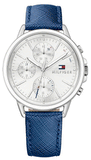 Tommy Hilfiger Carly Silver Dial Blue Leather Strap Watch for Women - 1781791 Buy Now By Tommy Hilfiger