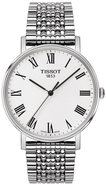Tissot T Classic Everytime White Dial Silver Mesh Bracelet Watch For Men - T109.410.11.033.00 Buy Now By Tissot