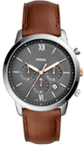 Fossil Neutra Chronograph Black Dial Brown Leather Strap Watch for Men - FS5408 Buy Now By Fossil
