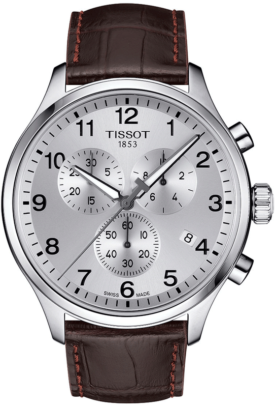 Tissot T Sport Chrono XL Classic Silver Dial Brown Leather Strap Watch For Men - T116.617.16.037.00 Buy Now By Tissot