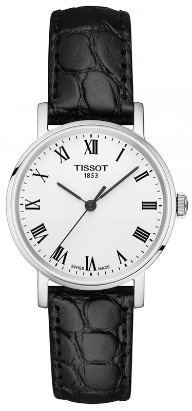 Tissot Everytime Small White Dial Black Leather Strap Watch For Women - T109.210.16.033.00 Buy Now By Tissot