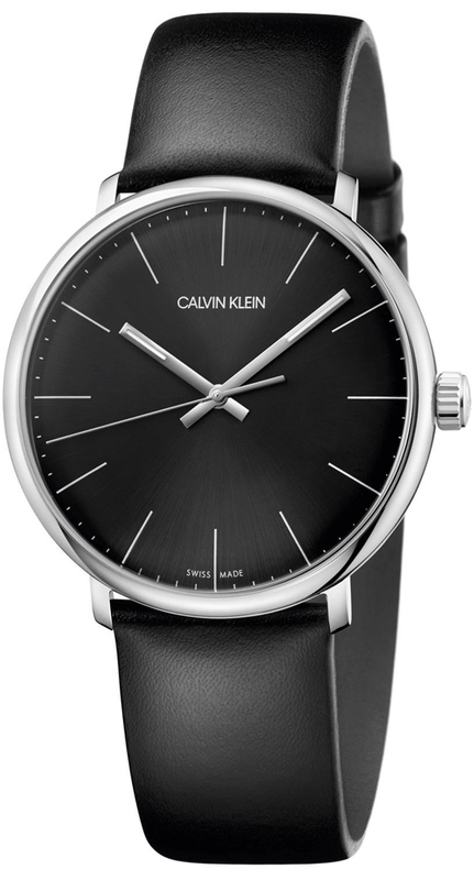Calvin Klein High Noon Quartz Black Dial Black Leather Strap Watch for Men - K8M211C1 Buy Now By Calvin Klein
