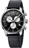 Calvin Klein City Chronograph Black Dial Black Leather Strap Watch for Men - K2G271CX Buy Now By Calvin Klein