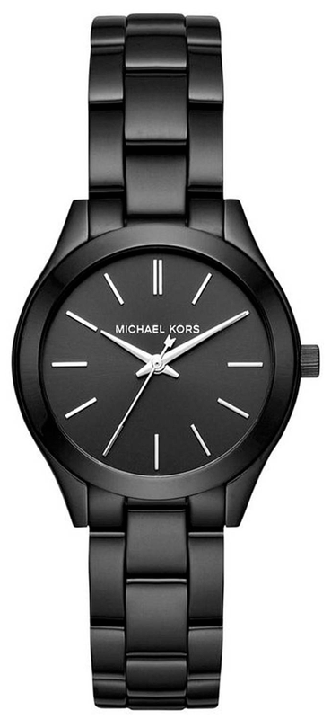 Michael Kors Mini Slim Runway Black Dial Black Steel Strap Watch for Women - MK3587 Buy Now By Michael Kors