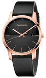 Calvin Klein City Quartz Black Dial Black Leather Strap Watch for Men - K2G2G6CZ Buy Now By Calvin Klein