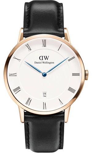 Daniel Wellington Classic Sheffield White Dial Black Leather Strap Watch For Men - DW00100084 Buy Now By Daniel Wellington