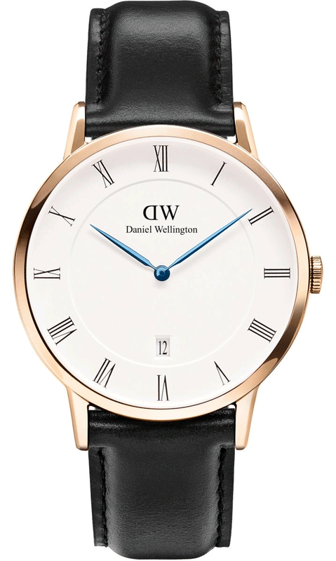 Daniel Wellington Classic Sheffield White Dial Black Leather Strap Watch For Men - DW00100084 Buy Now By Daniel Wellington