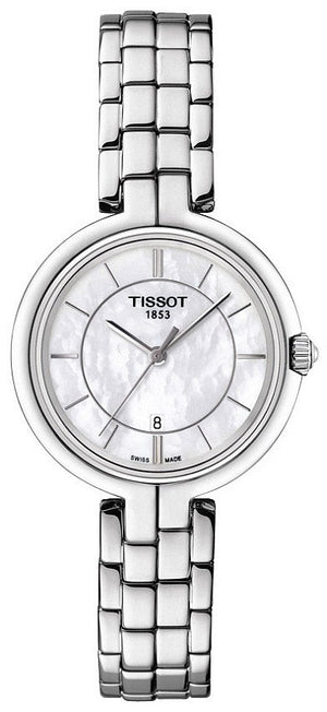 Tissot T Lady Flamingo Mother of Pearl White Dial Silver Steel Strap Watch For Women - T094.210.11.111.00 Buy Now By Tissot
