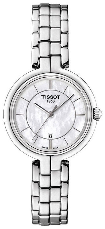 Tissot T Lady Flamingo Mother of Pearl White Dial Silver Steel Strap Watch For Women - T094.210.11.111.00 Buy Now By Tissot