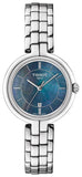 Tissot T Lady Flamingo Mother of Pearl Blue Dial Silver Steel Strap Watch For Women - T094.210.11.121.00 Buy Now By Tissot