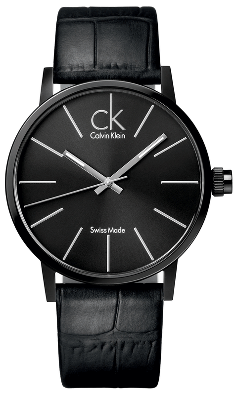 Calvin Klein Post Minimal Black Dial Black Leather Strap Watch for Men - K7621401 Buy Now By Calvin Klein