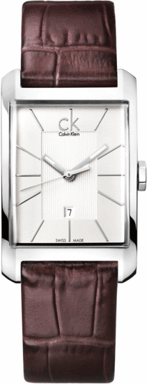 Calvin Klein Window Silver Dial Brown Leather Strap Watch for Men - K2M21126 Buy Now By Calvin Klein