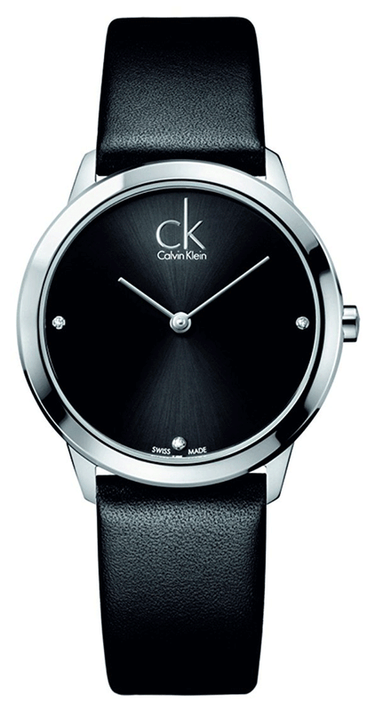 Calvin Klein Minimal Black Dial Black Leather Strap Watch for Men - K3M221CS Buy Now By Calvin Klein