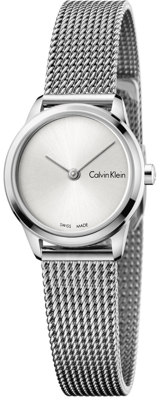 Calvin Klein Minimal White Dial Silver Mesh Bracelet Watch for Women - K3M231Y6 Buy Now By Calvin Klein
