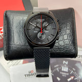 Tissot T Classic PR 100 Chronograph Black Dial Black Mesh Bracelet Watch For Men - T101.417.33.051.00 Buy Now By Tissot