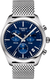 Tissot PR 100 Chronograph Blue Dial Silver Mesh Bracelet Watch for Men - T101.417.11.041.00 Buy Now By Tissot