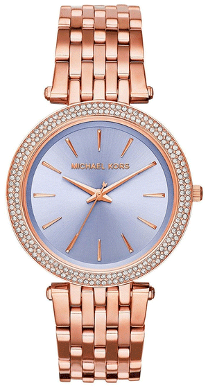 Michael Kors Darci Purple Dial Rose Gold Steel Strap Watch for Women - MK3400 Buy Now By Michael Kors