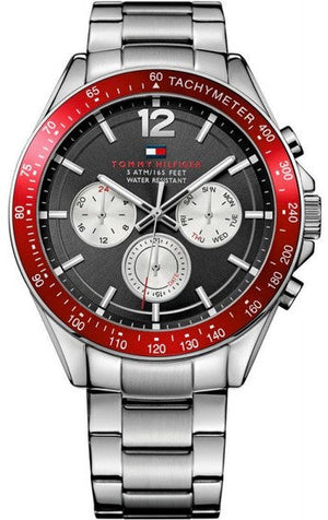 Tommy Hilfiger Luke Chronograph Black Dial Silver Steel Strap Watch for Men - 1791122 Buy Now By Tommy Hilfiger