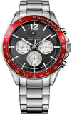Tommy Hilfiger Luke Chronograph Black Dial Silver Steel Strap Watch for Men - 1791122 Buy Now By Tommy Hilfiger