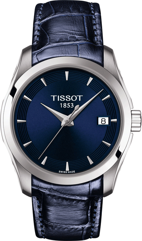 Tissot Couturier Lady Blue Dial Blue Leather Strap Watch for Women - T035.210.16.041.00 Buy Now By Tissot