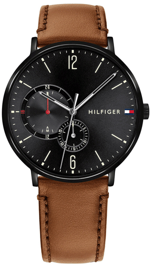 Tommy Hilfiger Brooklyn Quartz Black Dial Brown Leather Strap Watch for Men - 1791510 Buy Now By Tommy Hilfiger