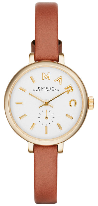 Marc Jacobs Sally White Dial Brown Leather Strap Watch for Women - MBM1351 Buy Now By Marc Jacobs
