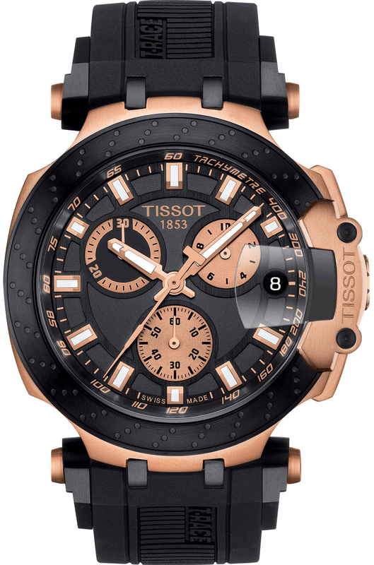 Tissot T Race Chronograph Black Dial Black Silicone Strap Watch For Men - T115.417.37.051.00 Buy Now By Tissot