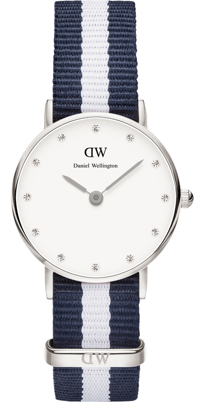 Daniel Wellington Classy Glasgow White Dial Two Tone NATO Strap Watch For Women - DW00100074 Buy Now By Daniel Wellington
