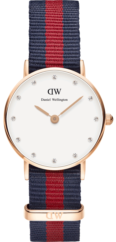 Daniel Wellington Classy Oxford White Dial Two Tone Nylon Strap Watch For Women - DW00100064 Buy Now By Daniel Wellington