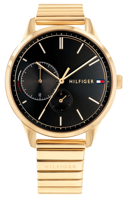 Tommy Hilfiger Brooke Black Dial Gold Steel Strap Watch for Women - 1782019 Buy Now By Tommy Hilfiger