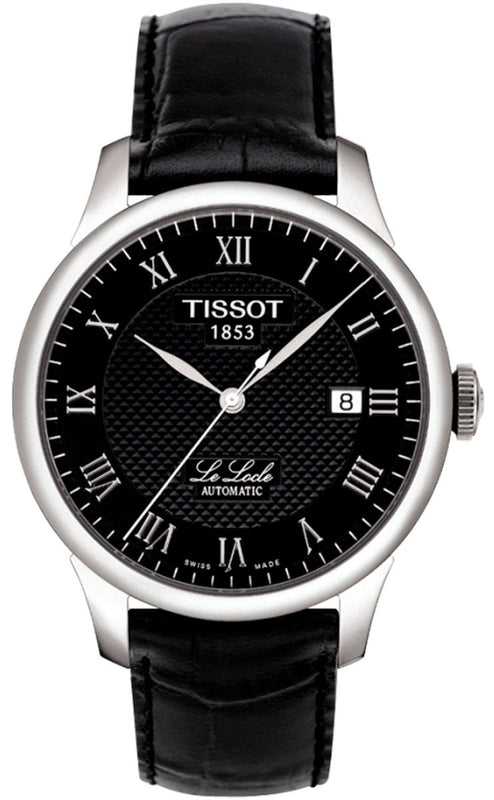 Tissot T Classic Le Locle Automatic Black Dial Black Leather Strap Watch For Men - T41.1.423.53 Buy Now By Tissot