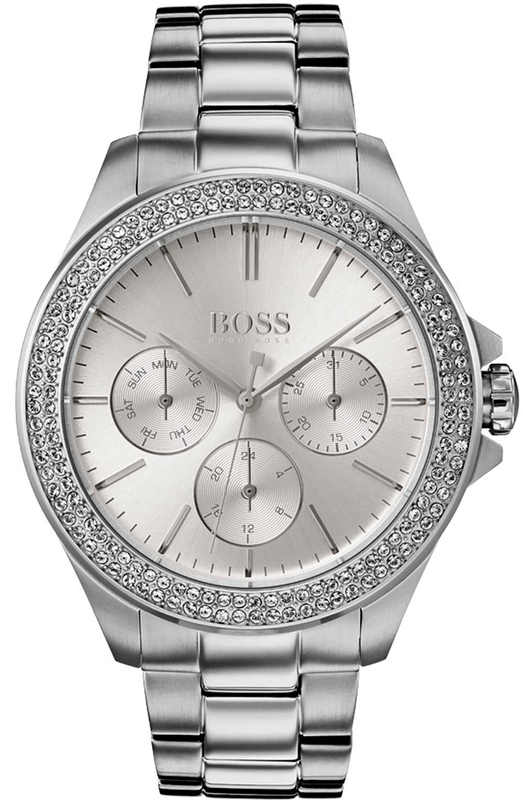 Hugo Boss Premiere Silver Dial Silver Steel Strap Watch for Women - 1502442 Buy Now By Hugo Boss