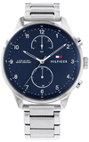 Tommy Hilfiger Chase Multifunction Blue Dial Silver Steel Strap Watch for Men - 1791575 Buy Now By Tommy Hilfiger