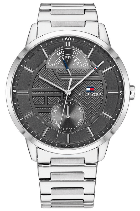 Tommy Hilfiger Hunter Grey Dial Silver Steel Strap Watch for Men - 1791608 Buy Now By Tommy Hilfiger